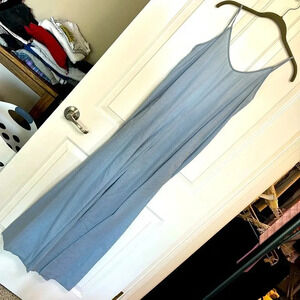 Like New RIVET UTILITY light blue cotton jumpsuit crinkle cotton sz small